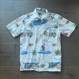 Pacific Legend Men's Santa Christmas Hawaiian Shirt